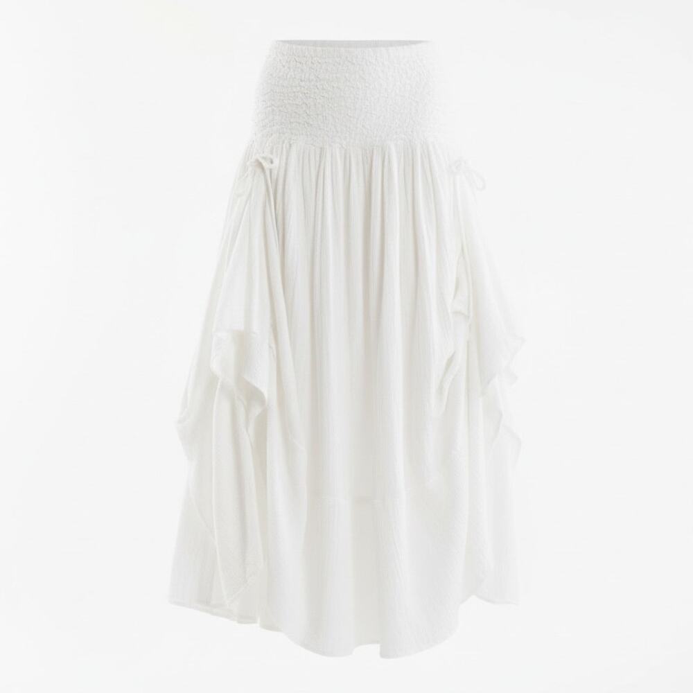FREE PEOPLE Women's CONVERTIBLE PRAIRIE SKIRT Or DRESS Off-White Size MEDIUM